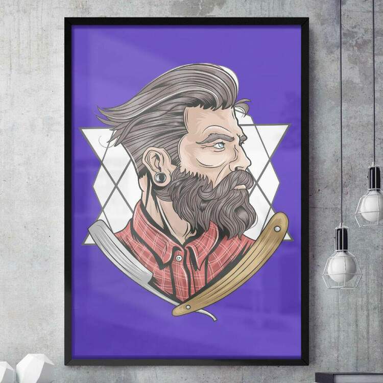 Quadro Decorativo Barbearia Corte de Cabelo