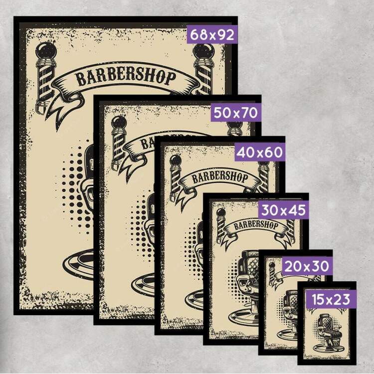 Quadro Decorativo Barbearia Cadeira Barber Shop