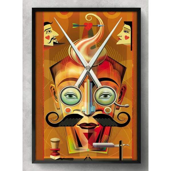 Quadro Decorativo Barbearia Retr