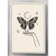 Quadro Decorativo Abstrato M�o Segurando Borboleta