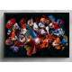 Quadro Decorativo Abstrato Peixes Coloridos