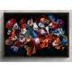 Quadro Decorativo Abstrato Peixes Coloridos