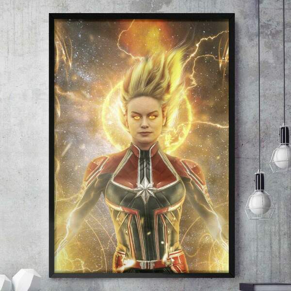 Quadro Decorativo Hroi Capit Marvel