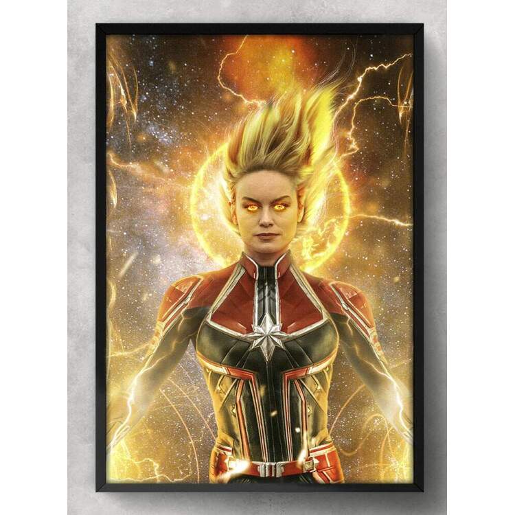 Quadro Decorativo Hroi Capit Marvel