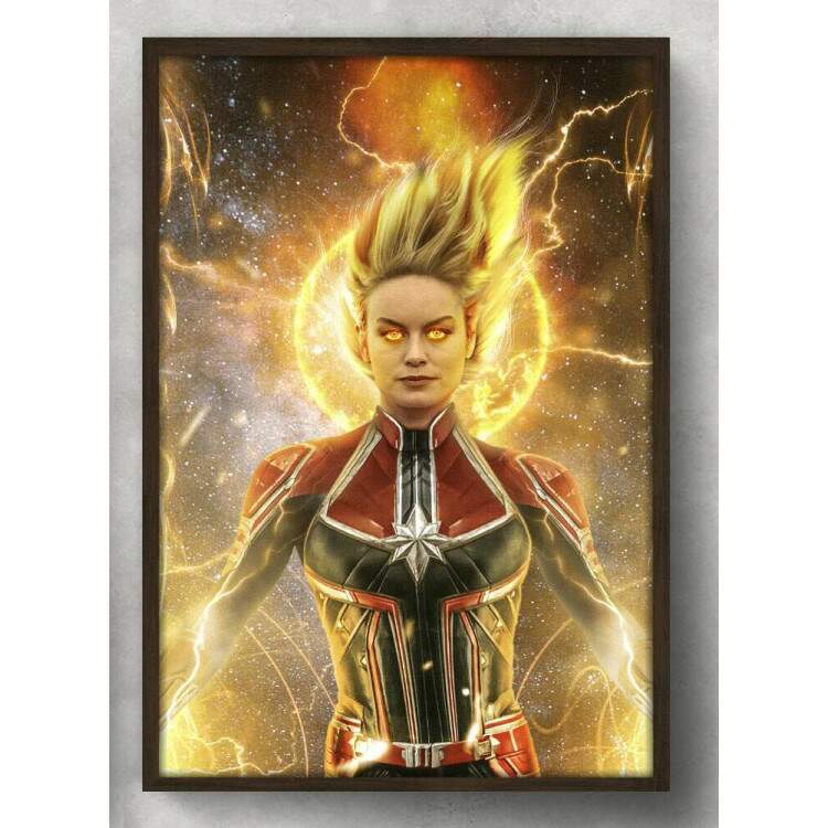 Quadro Decorativo Hroi Capit Marvel