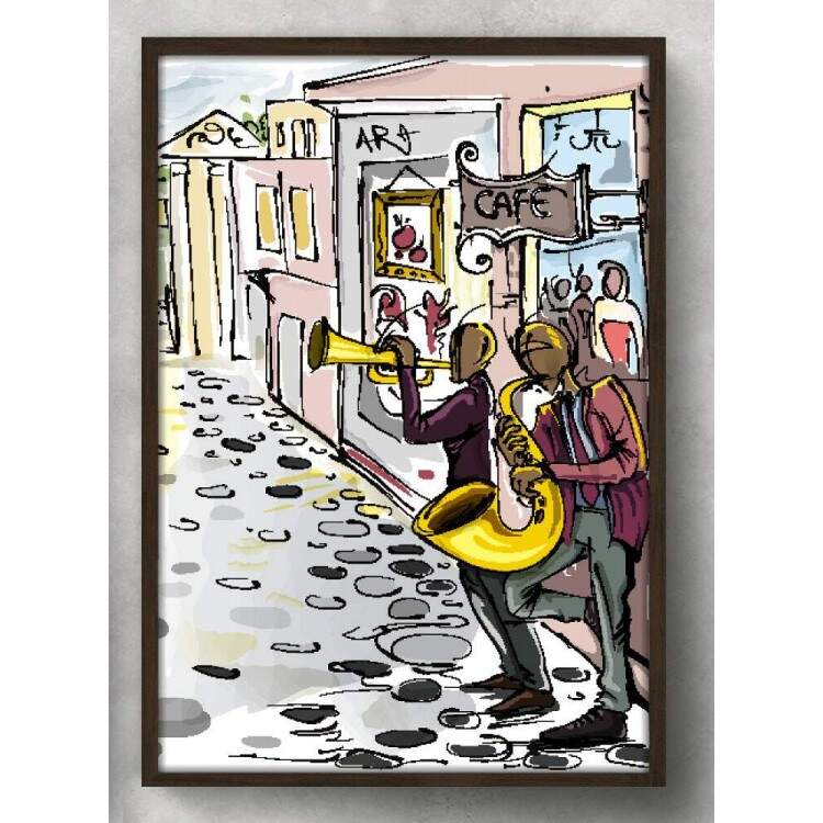 Quadro Decorativo Abstrato Cidade Colorida