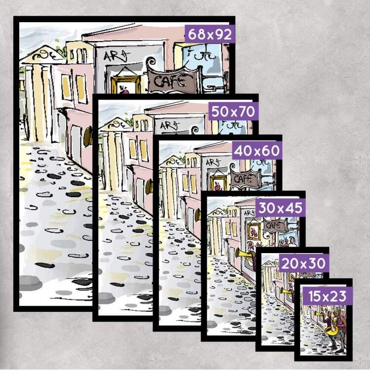 Quadro Decorativo Abstrato Cidade Colorida