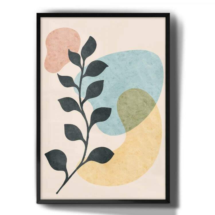 Quadro Decorativo Contemporneo Floral Envelhecido