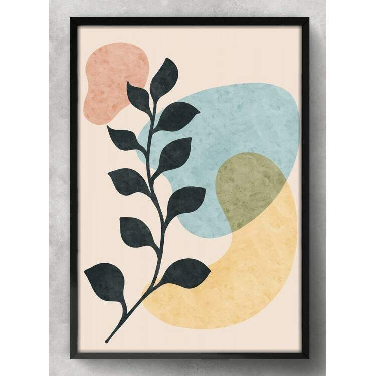 Quadro Decorativo Contemporneo Floral Envelhecido