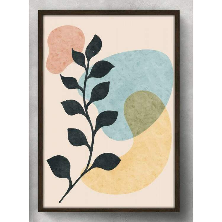 Quadro Decorativo Contemporneo Floral Envelhecido