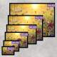 Quadro Decorativo Pintura Flores e Por do Sol