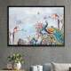 Quadro Decorativo Pintura P�ssaros Coloridos