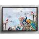 Quadro Decorativo Pintura P�ssaros Coloridos
