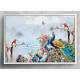 Quadro Decorativo Pintura P�ssaros Coloridos