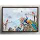 Quadro Decorativo Pintura P�ssaros Coloridos