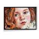 Quadro Decorativo Pintura Menina de Olhos Castanhos