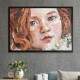 Quadro Decorativo Pintura Menina de Olhos Castanhos