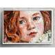 Quadro Decorativo Pintura Menina de Olhos Castanhos