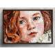 Quadro Decorativo Pintura Menina de Olhos Castanhos