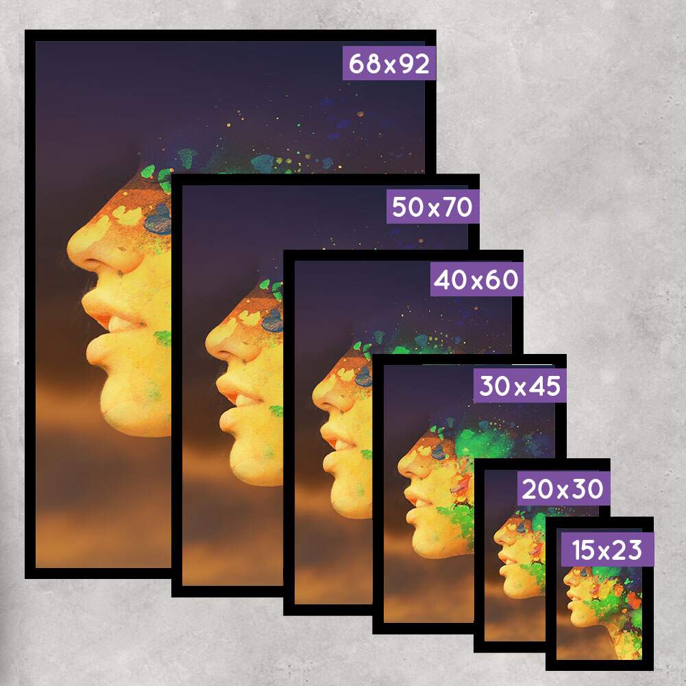 Quadro Decorativo Abstrato Mulher Colorida