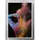 Quadro Decorativo Abstrato Mulher Colorida de Costas