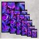 Quadro Decorativo Folhas Tons de Roxo