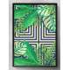 Quadro Decorativo Abstrato Grego com Folhas