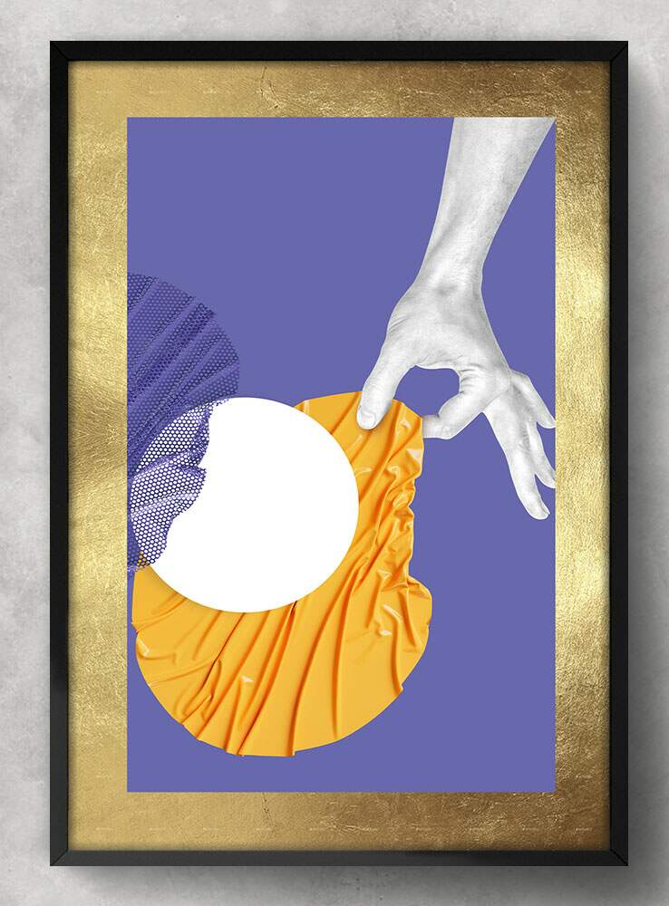 Quadro Decorativo Abstrato M�o Minimalista