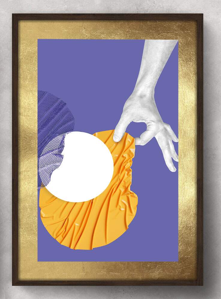 Quadro Decorativo Abstrato M�o Minimalista