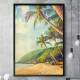 Quadro Decorativo Coqueiros na Praia