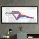 Quadro Decorativo Slim Abstrato Blocos 3D