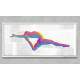 Quadro Decorativo Slim Abstrato Blocos 3D