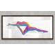 Quadro Decorativo Slim Abstrato Blocos 3D