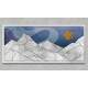 Quadro Decorativo Slim Abstrato Montanhas