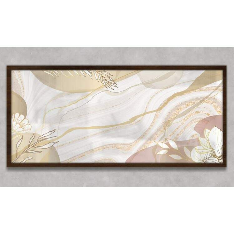 Quadro Decorativo Slim Abstrato Mrmore Tons de Base