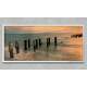 Quadro Decorativo Slim Abstrato Por do Sol no Mar