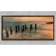 Quadro Decorativo Slim Abstrato Por do Sol no Mar