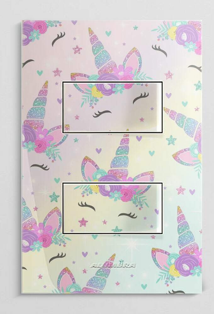 Interruptor Impresso Unic�rnios Coloridos