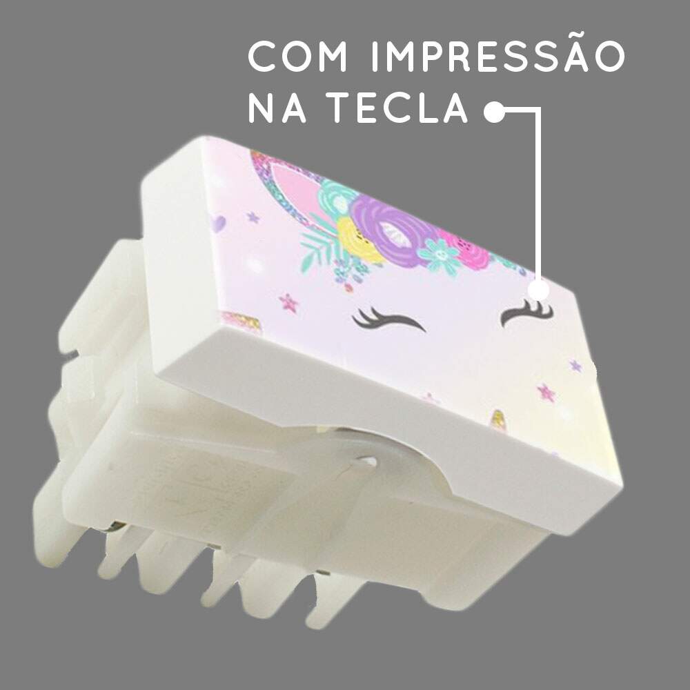Interruptor Impresso Unic�rnios Coloridos