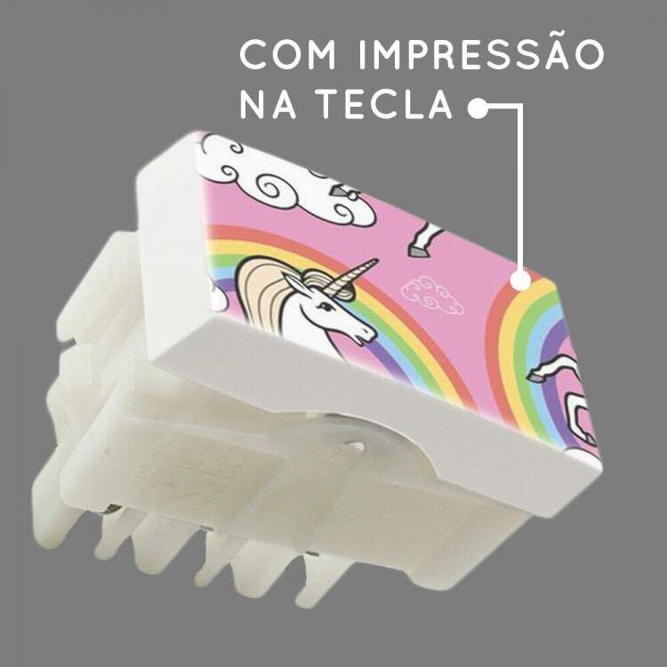 Interruptor Impresso Unicrnios e Arco-ris