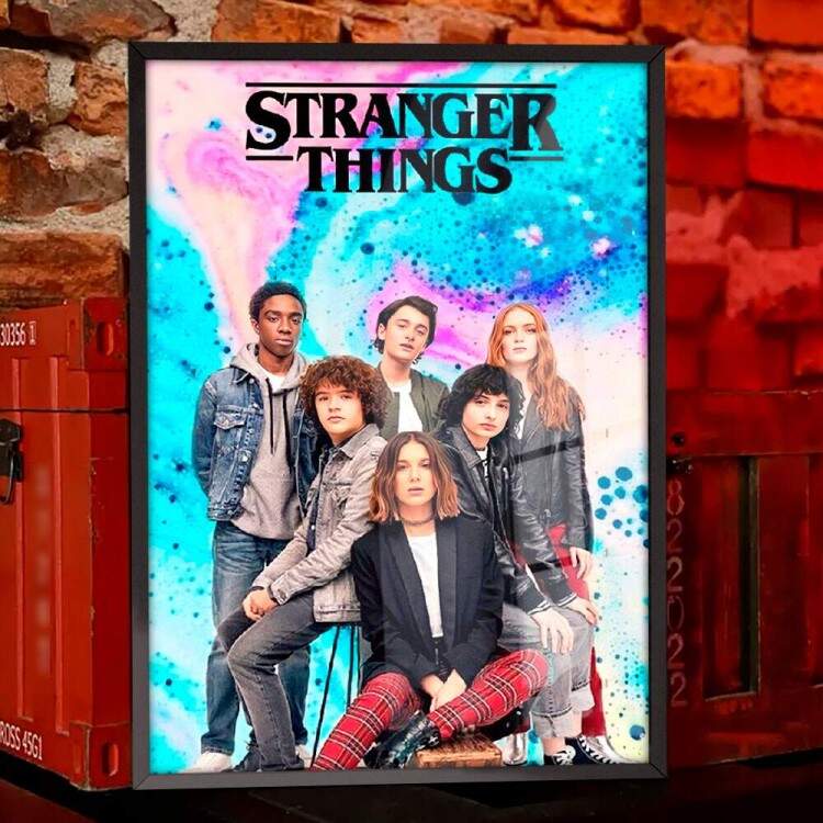 Quadro Decorativo Stranger Things Turma Jovem