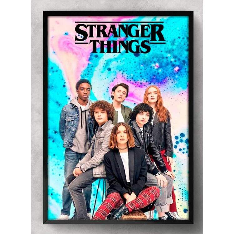 Quadro Decorativo Stranger Things Turma Jovem