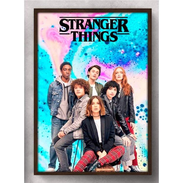 Quadro Decorativo Stranger Things Turma Jovem