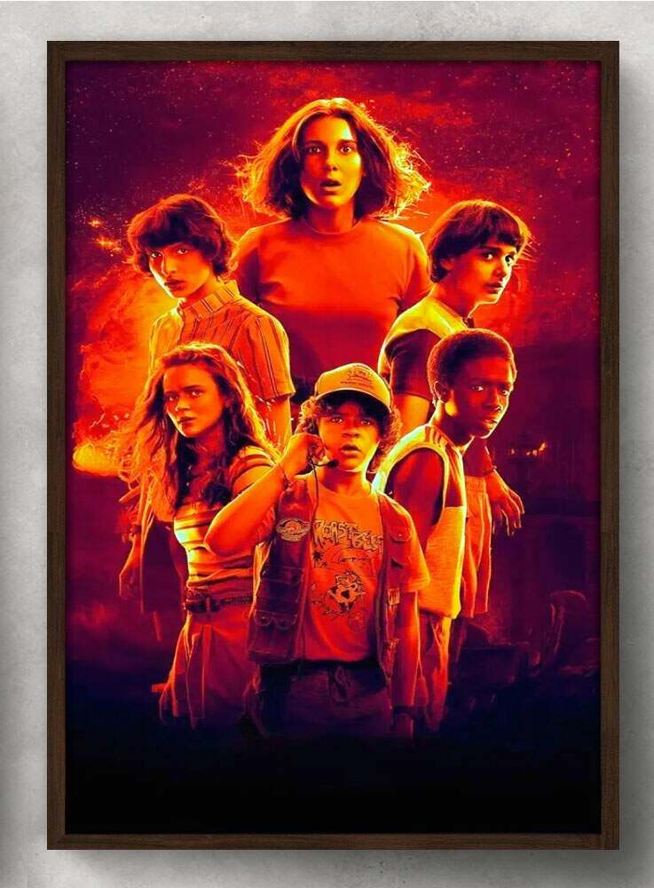 Quadro Decorativo Stranger Things Galera Jovem
