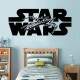 Adesivo De Parede Nave e Logo Star War