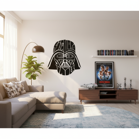 Adesivo de Parede Frase Star Wars Darth Vader