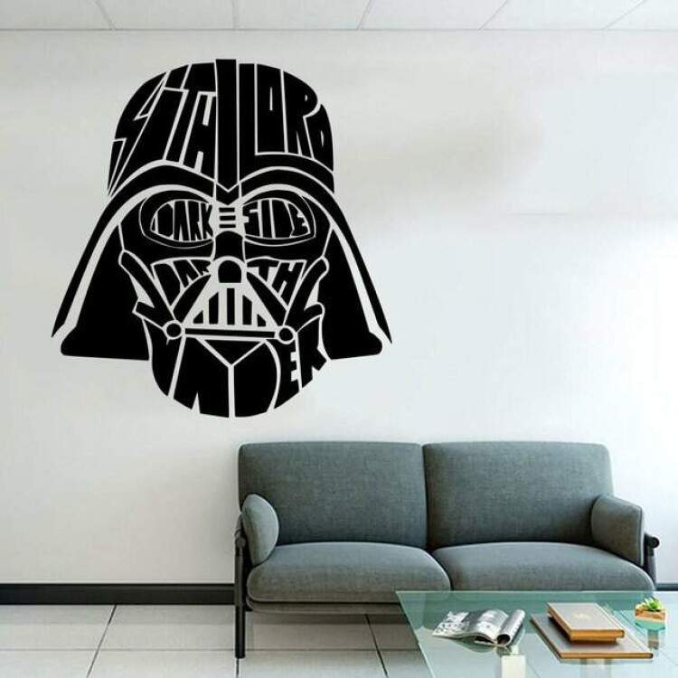 Adesivo de Parede Frase Star Wars Darth Vader