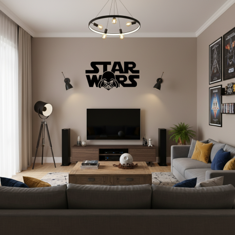 Adesivo de Parede Frase Star Wars Darth Vader