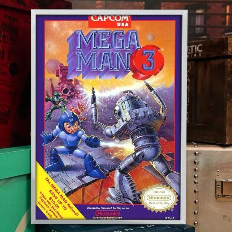 Quadro Decorativo Geek Capa Mega Man