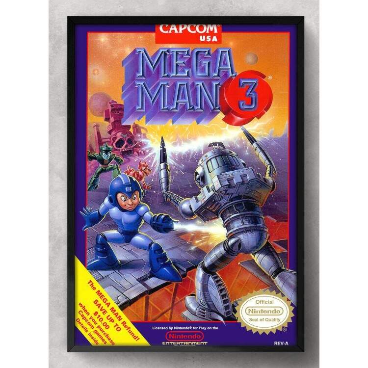 Quadro Decorativo Geek Capa Mega Man